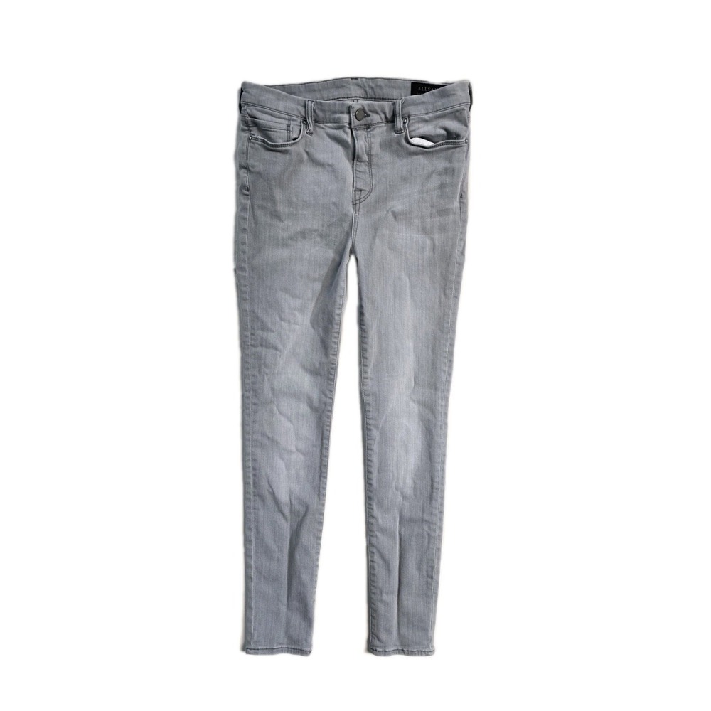 All Saints Grace Jeans Womens W31 Charcoal Gray Mid Rise Skinny Stretch 32